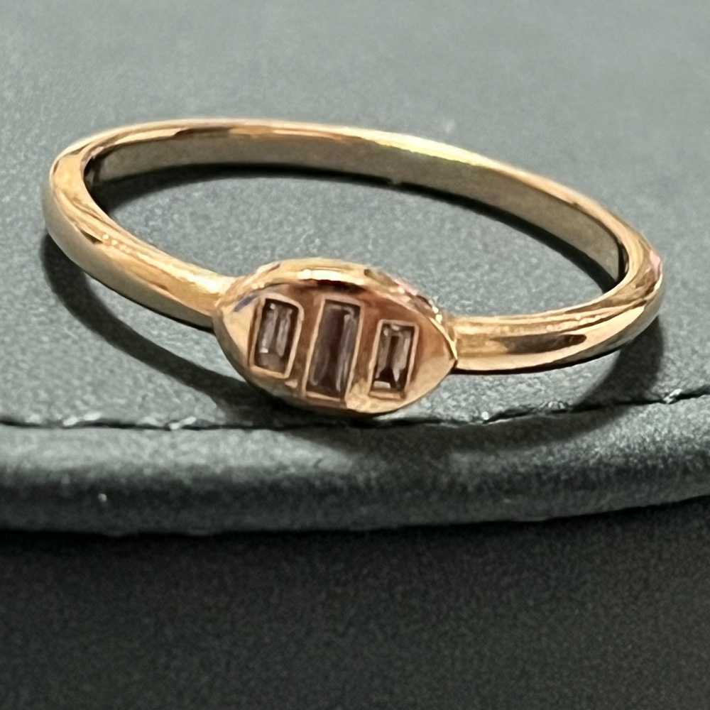 Rose Gold emerald cut ring